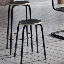 Perfecta Tabouret Snack (assise +/- 65 Cm)|Tabouret De Bar (assise +/- 80 Cm)*Collège Tabouret snack vintage sans dossier bois et métal