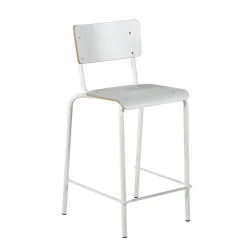 Perfecta Tabouret Snack (assise +/- 65 Cm)|Tabouret De Bar (assise +/- 80 Cm)*Collège Tabouret snack vintage avec dossier en bois et métal