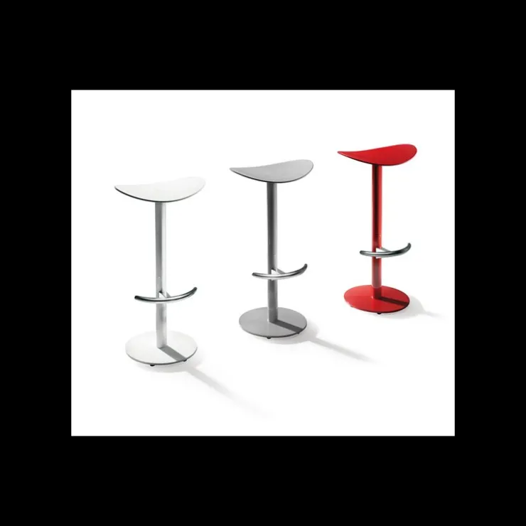 Enea Tabouret Snack (assise +/- 65 Cm)|Tabouret De Bar (assise +/- 80 Cm)*Coma ® Tabouret design en polypropylène et métal