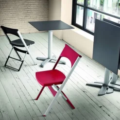 Chaise De Cuisine*Compact Chaise pliante solide en technopolymère et métal aluminium