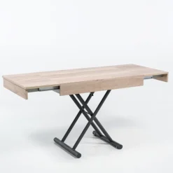Altacom Table De Salon|Table Pour Petit Espace*Compact Table réglable en hauteur et extensible en mélaminé