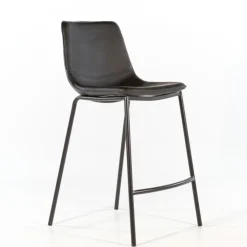 Tabouret Snack (assise +/- 65 Cm)|Tabouret De Bar (assise +/- 80 Cm)*CoqueTabouret coque snack en synthétique et pieds en métal Noir