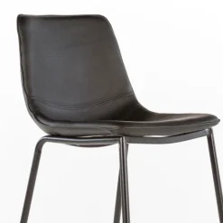 Tabouret Snack (assise +/- 65 Cm)|Tabouret De Bar (assise +/- 80 Cm)*CoqueTabouret coque snack en synthétique et pieds en métal Noir