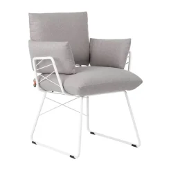 Mobitec Chaise De Salle à Manger|Fauteuil De Salon*Cosy ® Fauteuil design confortable assise en tissu et pieds en métal