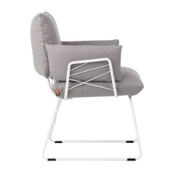 Mobitec Chaise De Salle à Manger|Fauteuil De Salon*Cosy ® Fauteuil design confortable assise en tissu et pieds en métal