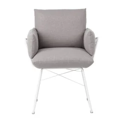 Mobitec Chaise De Salle à Manger|Fauteuil De Salon*Cosy ® Fauteuil design confortable assise en tissu et pieds en métal