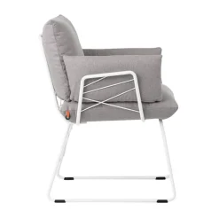 Mobitec Chaise De Salle à Manger|Fauteuil De Salon*Cosy ® Fauteuil design confortable assise en tissu et pieds en métal