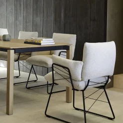 Mobitec Chaise De Salle à Manger|Fauteuil De Salon*Cosy ® Fauteuil design confortable assise en tissu et pieds en métal