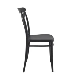 Chaise De Cuisine*Cross Chaise de cuisine style bistrot empilable en polypropylène