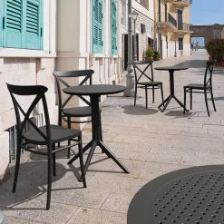 Chaise De Jardin*Cross Chaise de terrasse bistrot empilable en polypropylène