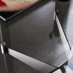 Sovet Italia Table De Salle à Manger*Cross Sovet® Table de salle à manger design en verre et métal