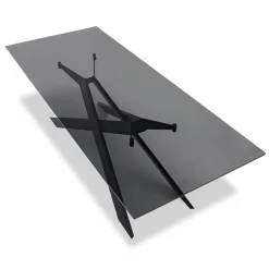 Sovet Italia Table De Salle à Manger*Cross Sovet® Table de salle à manger design en verre et métal