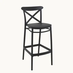 Tabouret De Bar (assise +/- 80 Cm)*Cross Tabouret de bar moderne avec dossier en polypropylène
