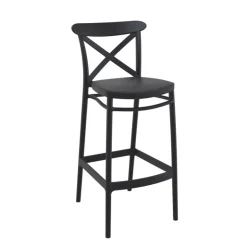 Tabouret De Bar (assise +/- 80 Cm)*Cross Tabouret de bar moderne avec dossier en polypropylène