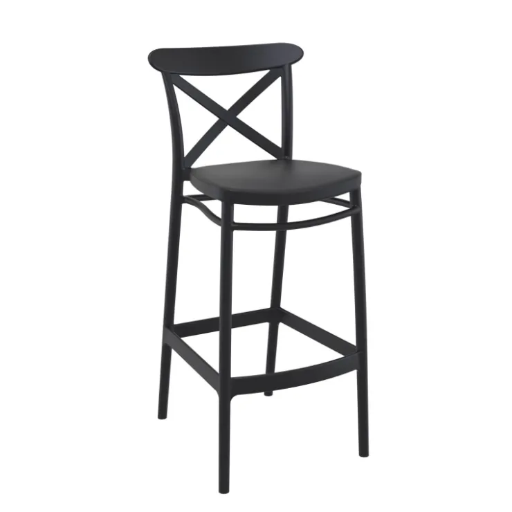 Tabouret De Bar (assise +/- 80 Cm)*Cross Tabouret de bar moderne avec dossier en polypropylène