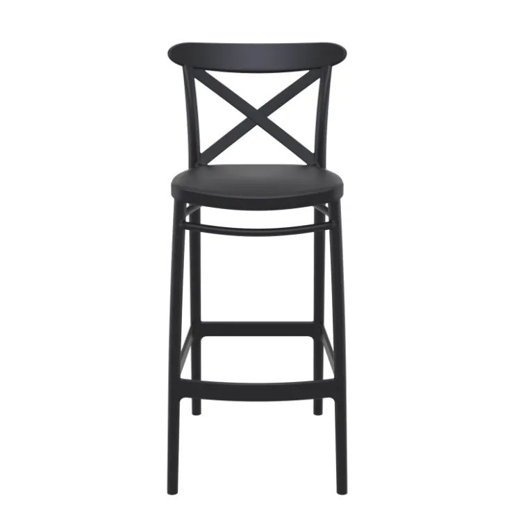 Tabouret De Bar (assise +/- 80 Cm)*Cross Tabouret de bar moderne avec dossier en polypropylène