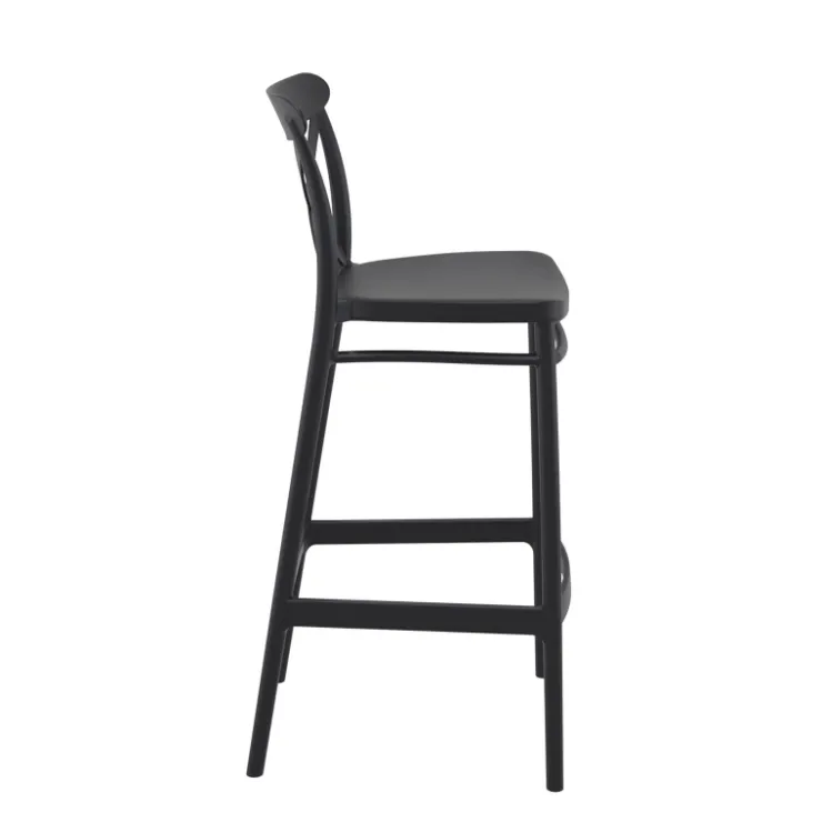 Tabouret De Bar (assise +/- 80 Cm)*Cross Tabouret de bar moderne avec dossier en polypropylène