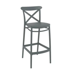 Tabouret De Bar (assise +/- 80 Cm)*Cross Tabouret de bar moderne avec dossier en polypropylène