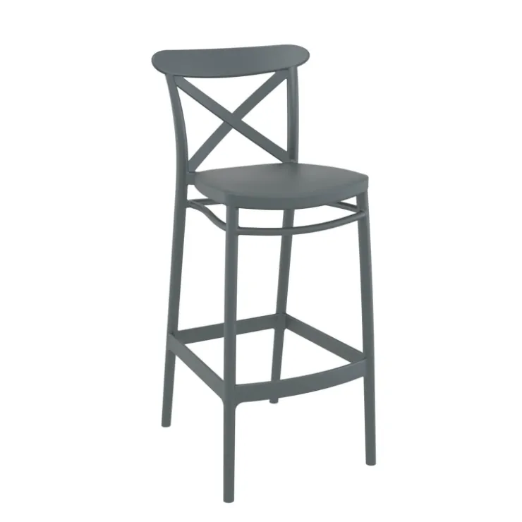 Tabouret De Bar (assise +/- 80 Cm)*Cross Tabouret de bar moderne avec dossier en polypropylène