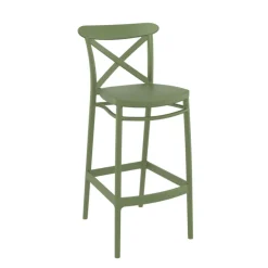 Tabouret De Bar (assise +/- 80 Cm)*Cross Tabouret de bar moderne avec dossier en polypropylène