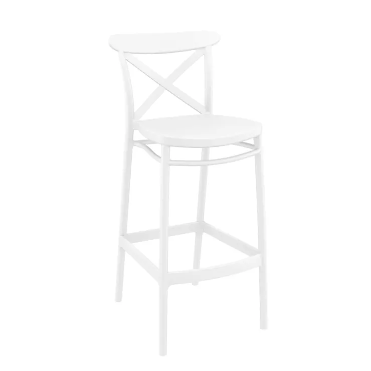 Tabouret De Bar (assise +/- 80 Cm)*Cross Tabouret de bar moderne avec dossier en polypropylène