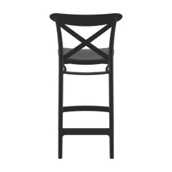 Tabouret Snack (assise +/- 65 Cm)|Tabouret De Bar (assise +/- 80 Cm)*Cross Tabouret snack moderne en polypropylène avec dossier