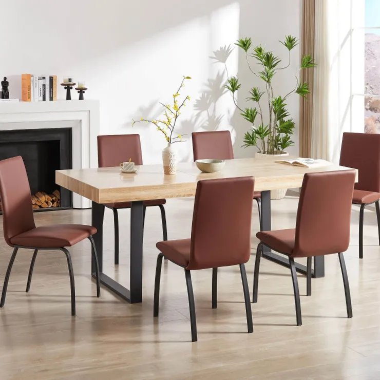 Chaise De Cuisine|Chaise De Salle à Manger*DarcyChaise de salle à manger rembourrée avec pieds en métal