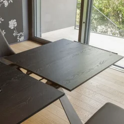 Altacom Table De Salle à Manger*Delta Table design italienne extensible en mélaminé et pieds en X