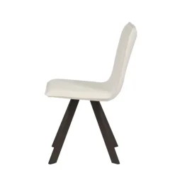Mobliberica Chaise De Salle à Manger*Denia Moblibérica® Chaise moderne en tissu et métal