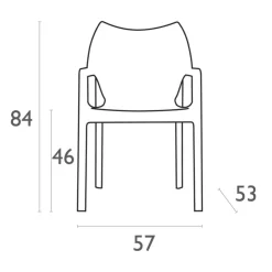 Chaise De Jardin|Fauteuil De Jardin*Diva Fauteuil de jardin en polypropylène