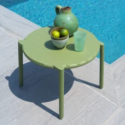 Table De Jardin*Doga Table basse de jardin ronde empilable fabriquée en Italie