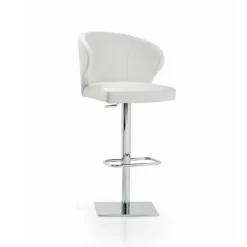 Peressini Tabouret Snack (assise +/- 65 Cm)|Tabouret De Bar (assise +/- 80 Cm)*Doris P Tabouret pivotant et réglable en hauteur en synthétique et métal chromé
