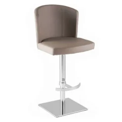 Peressini Tabouret Snack (assise +/- 65 Cm)|Tabouret De Bar (assise +/- 80 Cm)*Doris S Tabouret réglable en hauteur et pivotant en synthétique et métal chromé