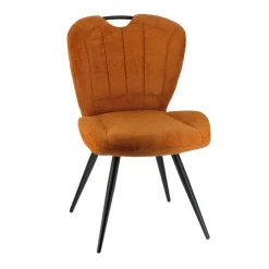 Chaise De Salle à Manger*EliseChaise rembourrée pivotante en tissu avec poignée