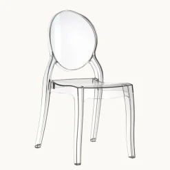 Chaise De Salle à Manger|Chaise Salon*Elizabeth Chaise médaillon transparente en polycarbonate