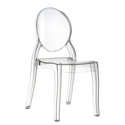 Chaise De Salle à Manger|Chaise Salon*Elizabeth Chaise médaillon transparente en polycarbonate