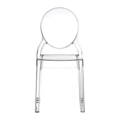 Chaise De Salle à Manger|Chaise Salon*Elizabeth Chaise médaillon transparente en polycarbonate