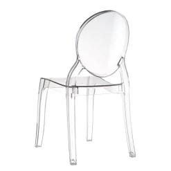 Chaise De Salle à Manger|Chaise Salon*Elizabeth Chaise médaillon transparente en polycarbonate