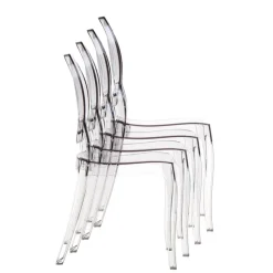 Chaise De Salle à Manger|Chaise Salon*Elizabeth Chaise médaillon transparente en polycarbonate