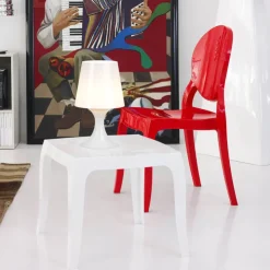 Chaise De Salle à Manger|Chaise Salon*Elizabeth Chaise moderne médaillon en polycarbonate opaque