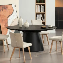 Table De Salle à Manger*EllaTable design ovale extensible avec pied central