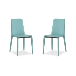 Airnova Chaise De Salle à Manger*Ely 2 Chaise de salle à manger en croûte de cuir avec pieds gainés