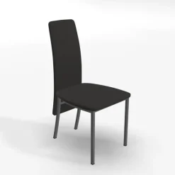 Perfecta Chaise De Salle à Manger*Elyn Chaise de séjour contemporaine tissu et pieds métal