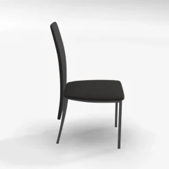 Perfecta Chaise De Salle à Manger*Elyn Chaise de séjour contemporaine tissu et pieds métal