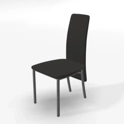 Perfecta Chaise De Salle à Manger*Elyn Chaise de séjour contemporaine tissu et pieds métal