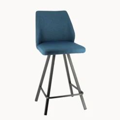 Europea Tabouret Snack (assise +/- 65 Cm)|Tabouret De Bar (assise +/- 80 Cm)*Emma Tabouret snack pivotant bicolore avec pieds en métal