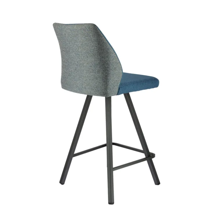 Europea Tabouret Snack (assise +/- 65 Cm)|Tabouret De Bar (assise +/- 80 Cm)*Emma Tabouret snack pivotant bicolore avec pieds en métal