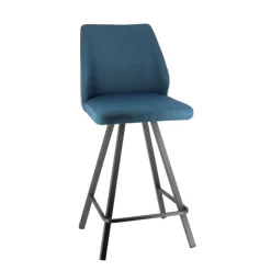 Europea Tabouret Snack (assise +/- 65 Cm)|Tabouret De Bar (assise +/- 80 Cm)*Emma Tabouret snack pivotant bicolore avec pieds en métal