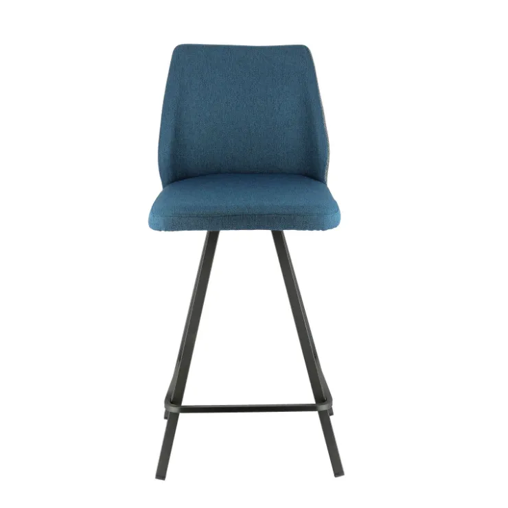 Europea Tabouret Snack (assise +/- 65 Cm)|Tabouret De Bar (assise +/- 80 Cm)*Emma Tabouret snack pivotant bicolore avec pieds en métal