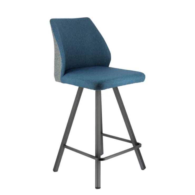 Europea Tabouret Snack (assise +/- 65 Cm)|Tabouret De Bar (assise +/- 80 Cm)*Emma Tabouret snack pivotant bicolore avec pieds en métal